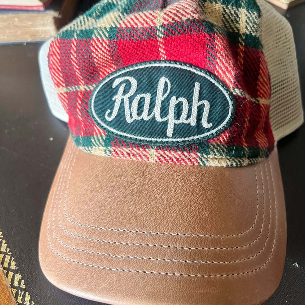 Plaid and Leather Cap
